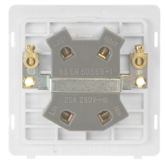 Click Definity Screwless Stainless Steel 1G 20A DP Switch White Insert