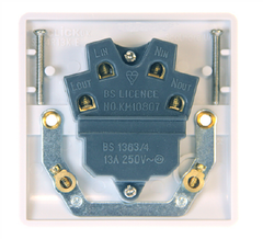 Click Mode White 1G 13A Switched Fused Connection Unit