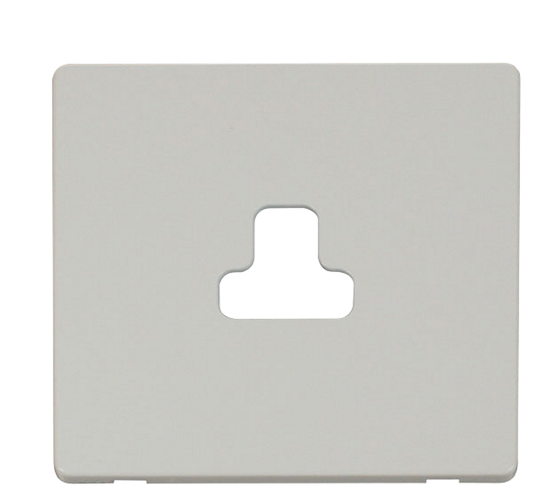 Click Definity Screwless Polar White 1G 2A Round Pin Single Socket White Insert