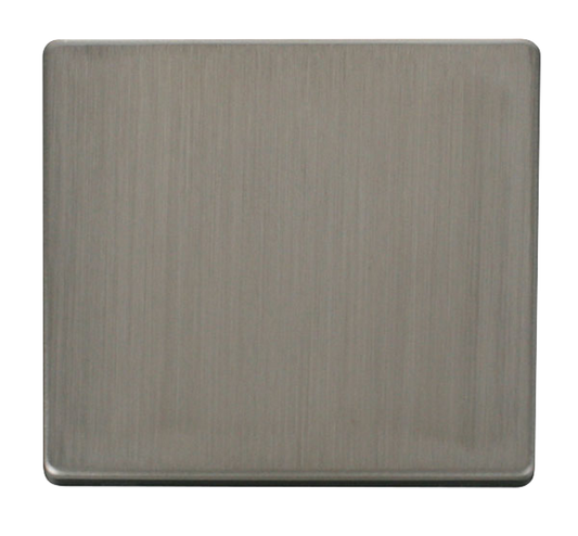 Click Definity Screwless Stainless Steel 1G Single Blank Plate