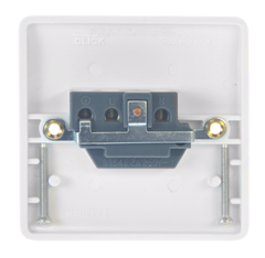 Click Mode White 1G 2A Round Pin Single Socket