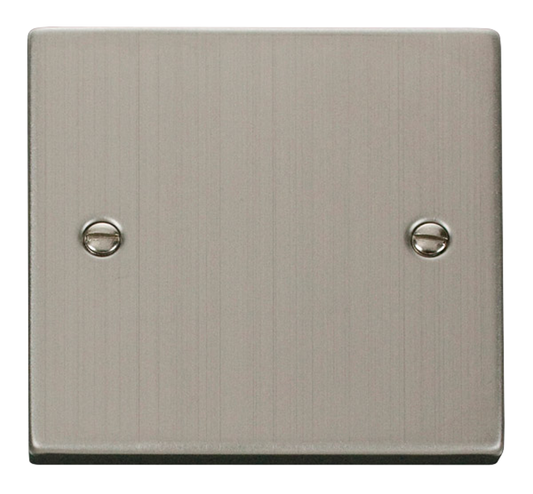 Click Deco Stainless Steel 1G Single Blank Plate