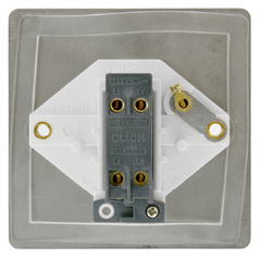 Click Define Brushed Stainless 1G Intermediate Light Switch White Insert