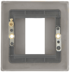 Click Deco Antique Brass 1G 1 Module Euro Media Plate