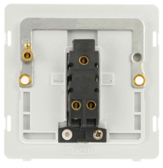 Click Definity Screwless Brushed Stainless 1G 2W Single Light Switch Black Insert