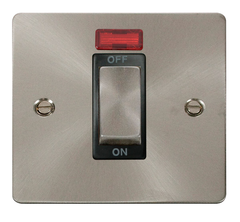 Click Define Brushed Stainless 1G 45A DP Switch & Neon Black Insert