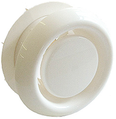Manrose 4" 100mm Circular Air Diffuser Duct Valve White