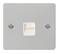 Click Define Polished Chrome 1G Single BT/Telephone Slave Outlet White Insert