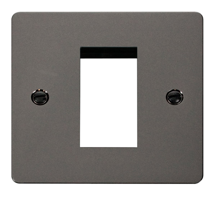 Click Define Black Nickel 1G 1 Module Euro Media Plate
