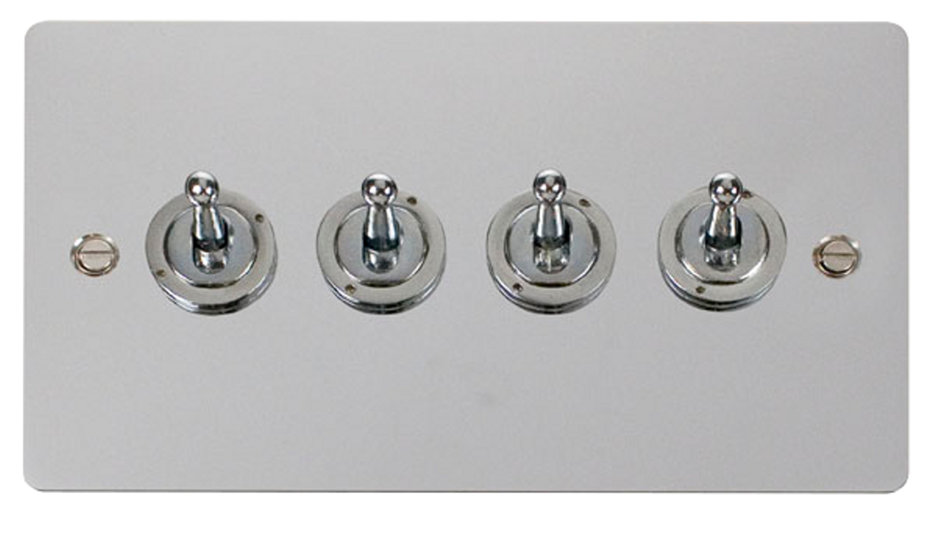 Click Define Polished Chrome 4G 2W Quadruple Dolly Light Switch ...