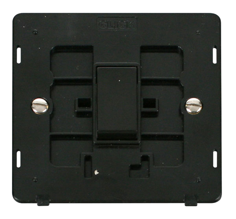 Click Definity Screwless Black 1G Intermediate Light Switch Black Insert