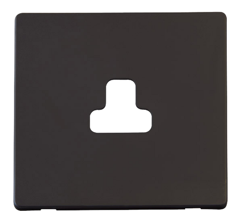 Click Definity Screwless Black 1G 2A Round Pin Single Socket Black Insert