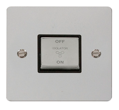 Click Define Polished Chrome 1G Fan Isolator Switch Black Insert