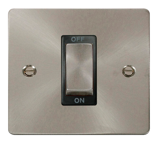 Click Define Brushed Stainless 1G 45A DP Switch Black Insert