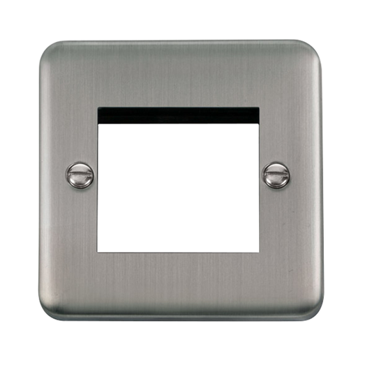 Click Deco Plus Stainless Steel 1G 2 Module Euro Media Plate