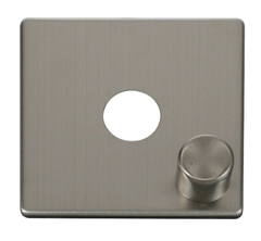 Click Definity Screwless Stainless Steel 1G 2W Single 400W Push On/Off Dimmer