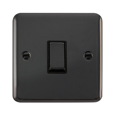 Click Deco Plus Black Nickel 1G 2W Single Light Switch Black Insert