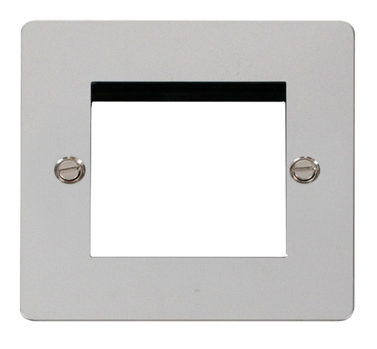 Click Define Polished Chrome 1G 2 Module Euro Media Plate