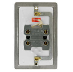 Click Define Polished Chrome 2G 45A DP Vertical Switch & Neon White Insert
