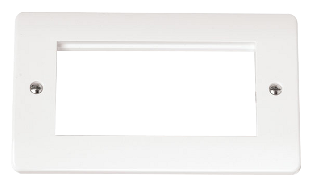 Click Mode White 2G 4 Module Euro Media Plate