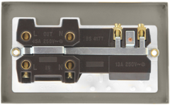 Click Deco Stainless Steel 2G 45A DP Cooker Control Unit White Insert