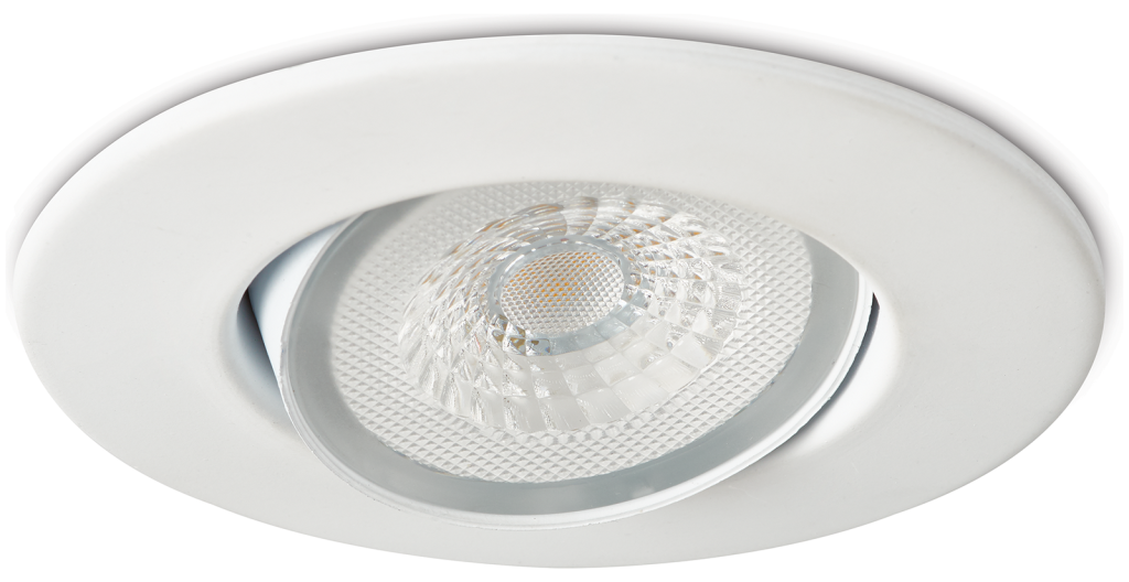 Collingwood H4Lite Matt White Adjustable Cool White IP65 Fire Rated Downlight