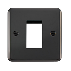 Click Deco Plus Black Nickel 1G 1 Module Euro Media Plate