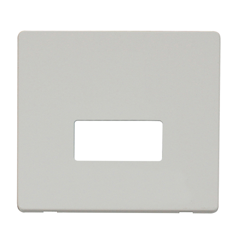 Click Definity Screwless Polar White 1G 13A Unswitched Fused Connection Unit White Insert