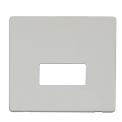 Click Definity Screwless Polar White 1G 13A Unswitched Fused Connection Unit White Insert