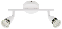 Saxby Lighting Amalfi White Double 2 Light Bar GU10 Spotlight