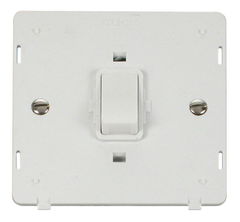 Click Definity Screwless Polar White 1G 20A DP Switch White Insert