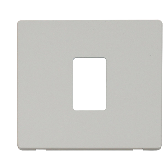 Click Definity Screwless Polar White 1G 2W Single Light Switch White Insert