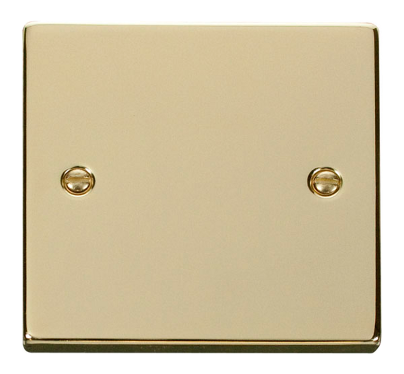 Click Deco Polished Brass 1G Single Blank Plate