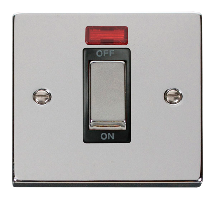 Click Deco Polished Chrome 1G 45A DP Switch & Neon Black Insert