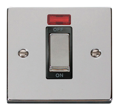 Click Deco Polished Chrome 1G 45A DP Switch & Neon Black Insert