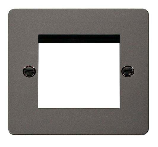 Click Define Black Nickel 1G 2 Module Euro Media Plate