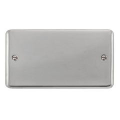 Click Deco Plus Polished Chrome 2G Double Blank Plate