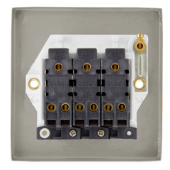 Click Deco Stainless Steel 3G 2W Triple Light Switch Black Insert
