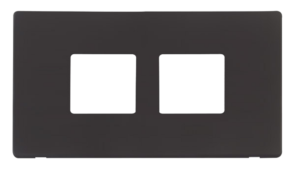 Click Definity Screwless Black 4G 2W Quadruple Light Switch Black Insert