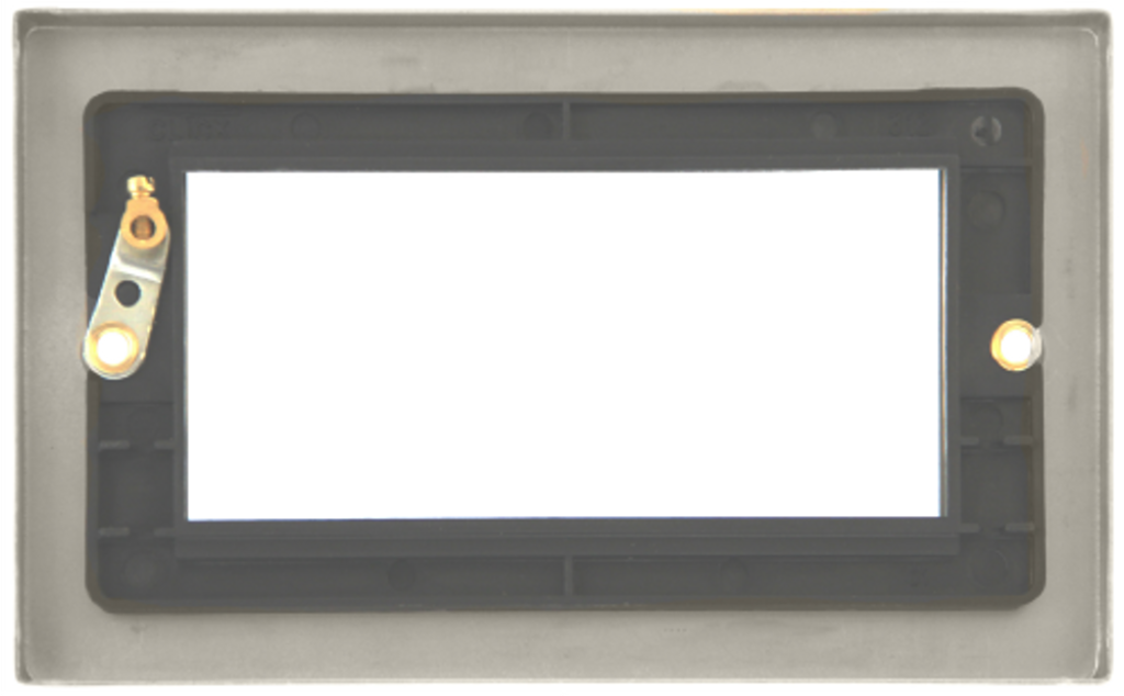 Click Deco Black Nickel 2G 4 Module Euro Media Plate