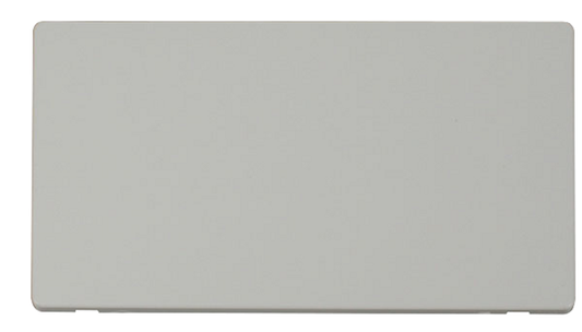 Click Definity Screwless Polar White 2G Double Blank Plate