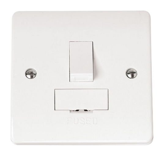 Click Mode White 1G 13A Switched Fused Connection Unit