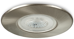 Collingwood H2Lite Brushed Steel Fixed Warm White IP65 Fire Rated Downlight