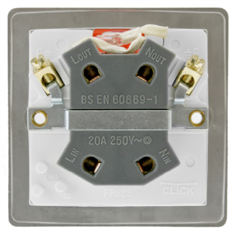 Click Define Polished Chrome 1G 20A DP Switch & Neon Black Insert ...