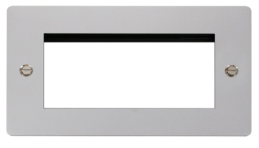 Click Define Polished Chrome 2G 4 Module Euro Media Plate