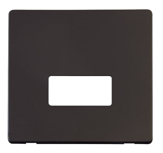 Click Definity Screwless Black 1G 13A Unswitched Fused Connection Unit Black Insert