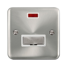 Click Deco Plus Satin Chrome 1G 13A Unswitched Fused Connection Unit & Neon White Insert