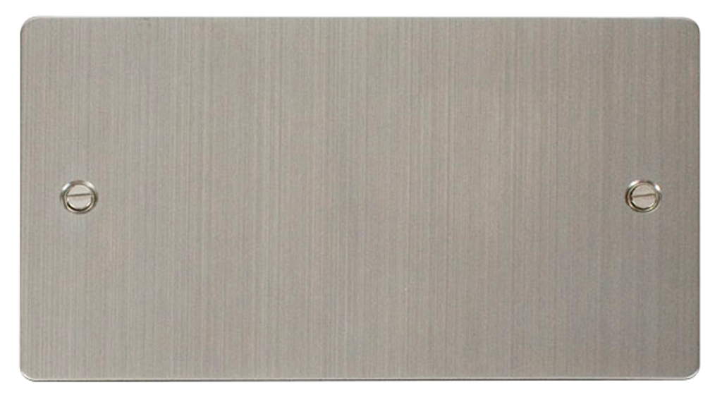 Click Define Stainless Steel 2G Double Blank Plate