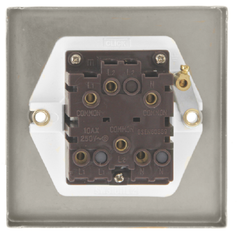 Click Deco Polished Brass 1G Fan Isolator Switch White Insert