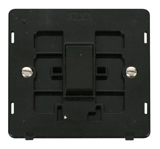 Click Definity Screwless Black 1G 2W Single Light Switch Black Insert